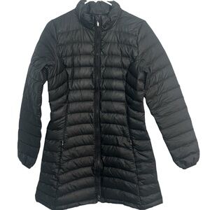 Patagonia Women's SMALL Long Black Fiona Parka Down Puffer Jacket Recycled
